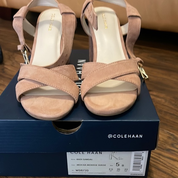 Cole Haan New Mocha Tan Kadi Heel Sandals - Picture 6 of 7